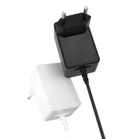 Adaptador de Corriente CA/CC de 2 Pines Redondos para la UE, Cargador de Pared de 36W con Cable CC Fijo para Cámaras de Seguridad y Dispositivos Inteligentes para el Hogar