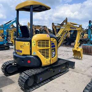 Certifié EPA CE pour l'excavatrice sur chenilles miniature Komatsu PC30MR de 3 tonnes |   Moteur Komatsu d'origine japonaise d'occasion avec accessoire tarière - Product Image 2