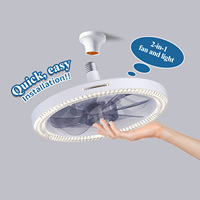 Ventilateur de plafond LED de style nordique moderne et minimaliste pour salle à manger et chambre à coucher, avec télécommande, en ABS, luminaires de plafond