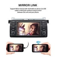 Reproductor de DVD para Auto de 7 Pulgadas con Pantalla IPS de 4 Núcleos, WIFI, GPS, Android, Estéreo 2 Din para BMW E46 1998-2005