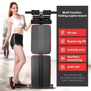 <span class=keywords><strong>Banc</strong></span> de <span class=keywords><strong>Musculation</strong></span> d'Intérieur Pliant en Acier pour Exercices de Presse, Haltères, Bodybuilding et Abdominaux - Product Image 2