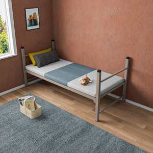 Cama Individual Metálica Resistente, Ligera y Antideslizante, Personalizable para Dormitorios Escolares, Apartamentos de Alquiler y Estudiantes - Product Image 3