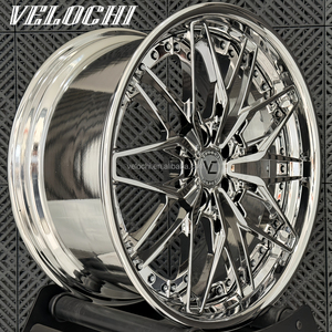 ล้อแม็กซ์ VLC Chrome Silver Deep Dish ขนาด 21 22 23 24 นิ้ว 5x112 5x130 สำหรับรถยนต์ S Class W223 แบบ 2 ชิ้น ผลิตด้วยวิธีฟอร์จ - Product Image 1