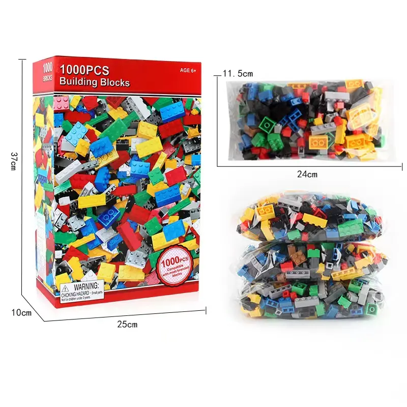 500/1000pcs Classic Abs Blocks Sets Diy Bricks Education Compatible Building Block Toys For Children
