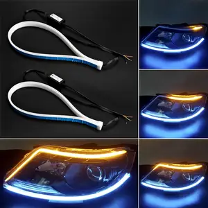 Zwei-farbe ultra-dünne tagfahrlicht streifen licht flexible LED blinker licht