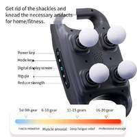 Pistolet de massage électrique rechargeable avec logo personnalisé, 4 têtes, pour la récupération musculaire profonde et la récupération sportive