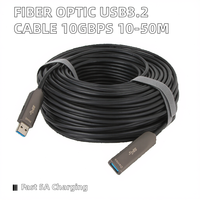 Kabel USB Fiber Optik 10Gbps Panjang AOC USB3.0 Kabel Ekstensi Plastik Male ke Female 30m Berlapis Foil untuk Komputer