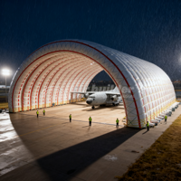 Hangar d'hélicoptère gonflable sur mesure, grand, imperméable, résistant aux intempéries, facile à installer, pour avions