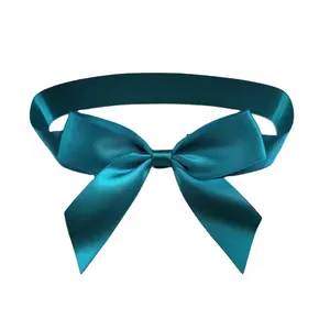 Gordon băng đỏ satin Ribbon Bow với băng dính cho trang trí hiện tại