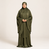 Ensemble de prière Poncho Telekung personnalisé pour femmes, OEM ODM, vente en gros, vêtements modestes, vêtements islamiques