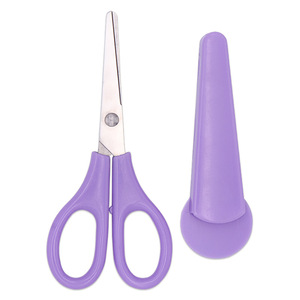 Ciseaux pour étudiants avec poignée en plastique, lame en acier inoxydable de petite taille pour couper le papier, utilisation sûre et portable - Product Image 4