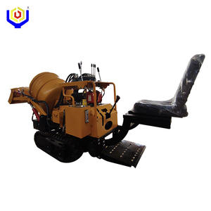 Bétonnière sur chenilles avec <span class=keywords><strong>pelle</strong></span> autochargeuse, pompe hydraulique, chenilles en caoutchouc, mini bétonnière sur chenilles de 280 L - Product Image 1