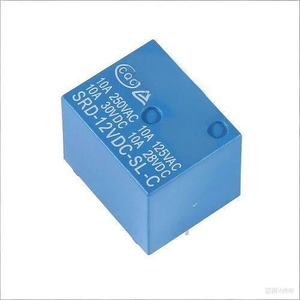 Relé Electromagnético SRD-12VDC-SL-C 10A 30VDC SPDT Miniatura con Terminales de Tornillo y Carcasa de Plástico Azul - Product Image 1
