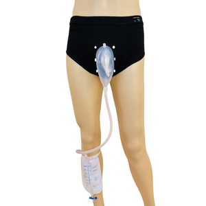 Kantong Drainase Urin Eksternal Pria dengan Kateter dan Celana Dalam Kantong Urin untuk Pria Set Kantong Pengumpul Urin - Product Image 1