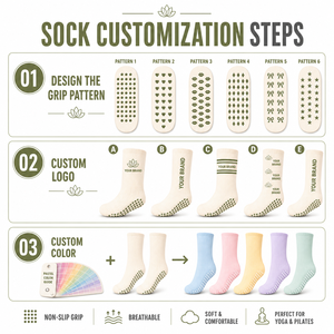Chaussettes de Pilates antidérapantes <span class=keywords><strong>DIBAO</strong></span> pour femmes, chaussettes de yoga et de danse avec points en silicone sur la semelle, respirantes pour l'été - Product Image 5