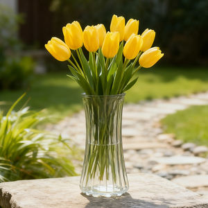 현대적인 거실과 웨딩을 위한 고급 예술 유리 꽃병, 수경 재배 꽃과 건조 식물에 적합 - Product Image 1