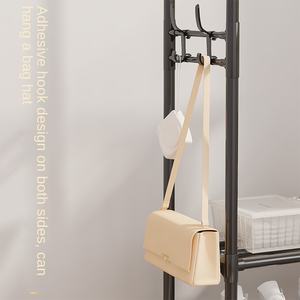 Portant à Vêtements Multifonctionnel en Métal avec Étagère à Chaussures et Chapeaux, Rangement pour Chambre, Organisateur de Placard - Product Image 4