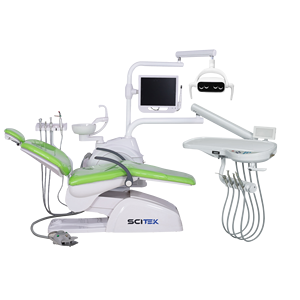 Sillón Dental Eléctrico SCITEK DC-30 con Certificación ISO, Motor de 24V, Sistema de Desinfección, Esputadera de Cerámica Giratoria de Lujo para - Product Image 4
