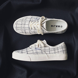 Nouvel arrivage de chaussures plates en lin blanc de créateur baskets décontractées de marque <span class=keywords><strong>Speed</strong></span> Runner vente en gros de toile de luxe célèbre Putian - Product Image 2