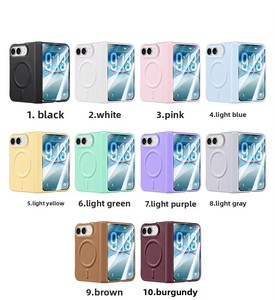 เคสสำหรับ Apple iPhone Ultra หรูหรา ผลิตจากวัสดุ PU ผิวด้าน ป้องกันการกระแทก พร้อมแม่เหล็กดูดติด สำหรับ iPhone Ultra ดีไซน์เรียบง่าย สีพื้น - Product Image 6