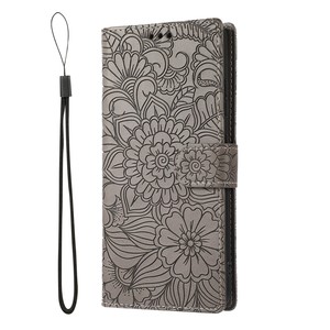 Funda Protectora para Teléfono Móvil S21 <span class=keywords><strong>Ultra</strong></span> 3, Juvenil y Moderna, con Tarjetero, Antigolpes, de Cuero Artificial, Ligera, de Lujo, con Diseño Floral - Product Image 1