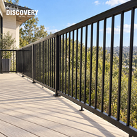 Rampe en aluminium pour escaliers et balcons, système de rampe en aluminium pour terrasse extérieure avec design moderne de rampe d'escalier
