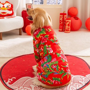 Sudadera Floral grande de otoño e invierno para perros medianos a grandes, ropa Retro con estampado de estilo chino para mascotas para Golden Retrievers - Product Image 1