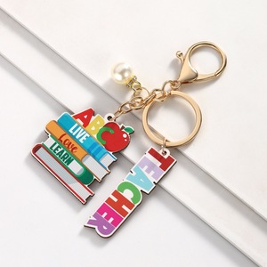 Llavero de Madera para Maestros, Colgante, Regalo para el Día del Maestro, Adorno, Llavero con Mosquetón, Estilo Portátil de Lujo Ligero - Product Image 3