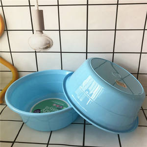 家庭用掃除機洗面器ポータブル強力で高品質のカラフルなプラスチック製のバケツ5L丸い青い浴槽 - Product Image 6