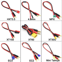 Fiche banane 4mm vers XT90 XT60 AS150 EC5 TRX Tamiya Deans T Plug Câble de charge 12AWG 30cm pour RC Lipo Battery Toy Accessoires