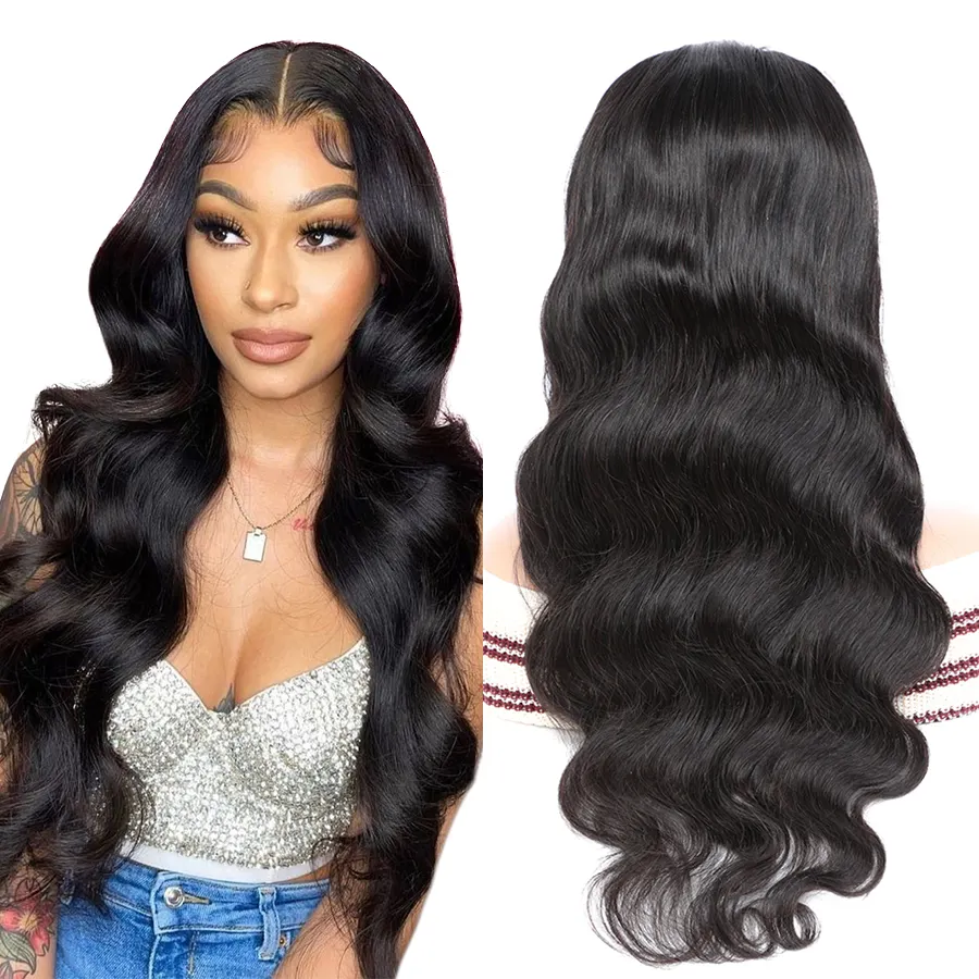 Black Friday Deals 13x4 Swiss Lace Frontal Wigs 100% Human Hair Pre Plucked Brazilian Human Hair Wigs Body Wave 4x4 Closure Wig