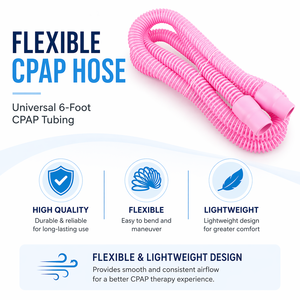 خرطوم CPAP عالي الجودة متوافق مع أجهزة CPAP العالمية، أنبوب بموصلات 19 مم و22 مم، أنبوب CPAP عالمي - قطعة واحدة - Product Image 2
