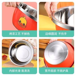 Colador de acero inoxidable Big Head Duck con cesta de drenaje, tazón para lavar verduras, colador de arroz doméstico, multifuncional - Product Image 5