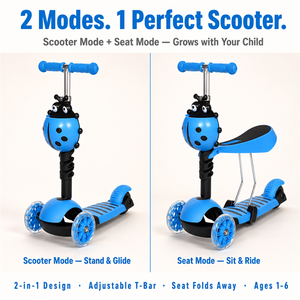 สกู๊ตเตอร์2-in-1สำหรับเด็กมัลติฟังก์ชันพร้อมเสียงดนตรีและของเล่นขับขี่เย็นเบาสำหรับเด็กและทารก - Product Image 2