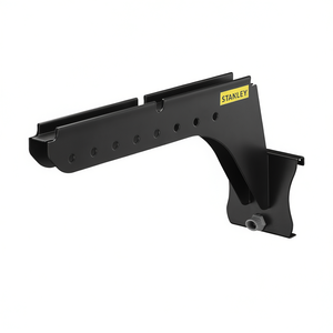 Support mural pour étagère Stanley Track, en métal noir, pour le rangement d'outils - Product Image 2