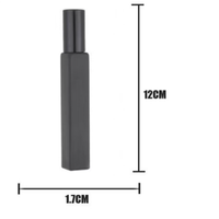 Flacon de voyage vide en verre premium pour parfum – Étui blanc/noir avec 3 couleurs de capuchons (or, argent, noir) pour une brume fine