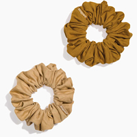Boîte personnalisée avec logo, style simple, respectueuse de l'environnement, biodégradable, attaches pour cheveux douces et tendance, scrunchie en bambou et coton, décoration pour cheveux