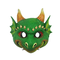 Fabricant de gros accessoires de jeu de rôle en mousse PU Mardi Gras masque de dragon pour enfants Halloween réaliste en 3D