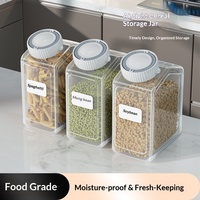 Récipient de stockage alimentaire en plastique pour la maison, anti-insectes, anti-humidité, hermétique, pour la farine et les céréales