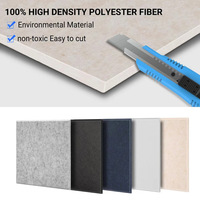 Panneaux acoustiques en polyester colorés, ignifuges et polyvalents, épaisseur 9 mm, pour studio d'enregistrement