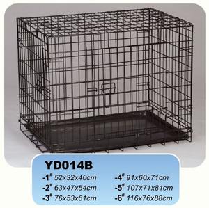 <span class=keywords><strong>Cage</strong></span> pour chien Offre Spéciale <span class=keywords><strong>Cage</strong></span> pour chien recouverte de poudre noire facilement propre caisse pliable pour animaux de compagnie plateau en plastique pour l'intérieur et l'extérieur boîtier en fer - Product Image 4