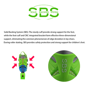 Patines en Línea de Slalom con Logotipo Personalizado, Bota Rígida Ajustable, 4 Ruedas, Freno, para Niños, Rodamientos de PU ABEC-9, Marco de Aluminio - Product Image 5