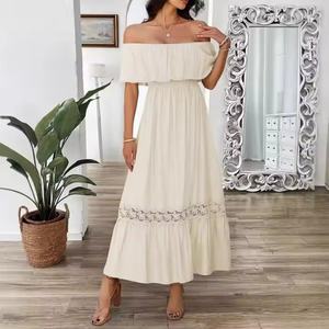 Nuevo Diseño, Vestido de Verano con Logotipo Personalizado, Vestido de Playa para Vacaciones, Vestido Mini de Fiesta con Volantes y Espalda Descubierta para Mujer - Product Image 3