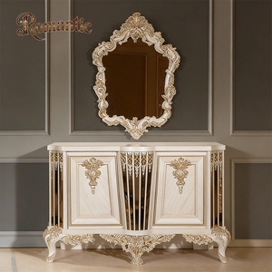 เตียงควีนไซส์สไตล์ตุรกีสุดหรูหุ้มกำมะหยี่สีเบจเคลือบเงาพร้อมตกแต่งด้วยสี<span class=keywords><strong>ท</strong></span>อง ชุดห้องนอนไม้เนื้อแข็งคุณภาพพรีเมียม - Product Image 5