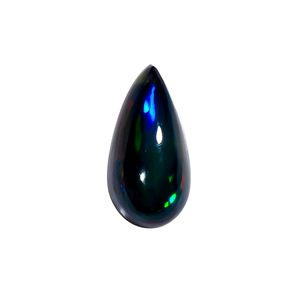 Opale éthiopienne noire naturelle, pierre précieuse de 3,5 carats, forme goutte, pour la fabrication de bijoux, enroulement de fil - Product Image 1