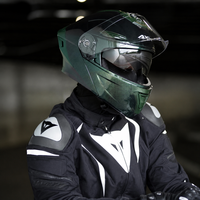 Casque de moto caméléon personnalisable en ABS, modulaire, rabattable, intégral, homologué DOT, équipement de sécurité pour la conduite et la course