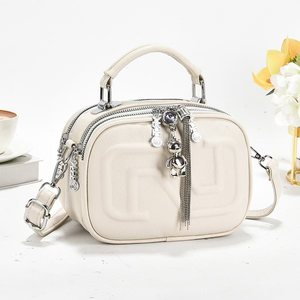 2026 Trendy Women's Crossbody Shoulder Bag with Zipper Closure Polyester Lining Small <b>Square</b> Design-High-End Fashionable Handbag - Product Image 4