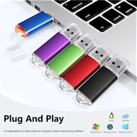 Clé USB 2.0 personnalisée en alliage d'aluminium 16 Go avec lumière LED, nouvelle, pour usage professionnel, vente en gros
