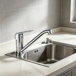 Robinet de cuisine à installation sur plan, design moderne, en alliage de zinc, avec noyau en céramique, idéal pour les cuisines d'hôtels et d'appartements - Product Image 3