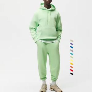 ชุดเซ็ตเสื้อฮู้ดดี้และกางเกงวอร์มผ้าเฟรนช์เทอร์รี่แบบกำหนดเองสำหรับผู้ชาย คุณภาพสูง แบบเรียบง่าย ชุดวอร์มลำลองสำหรับผู้ชาย - Product Image 1